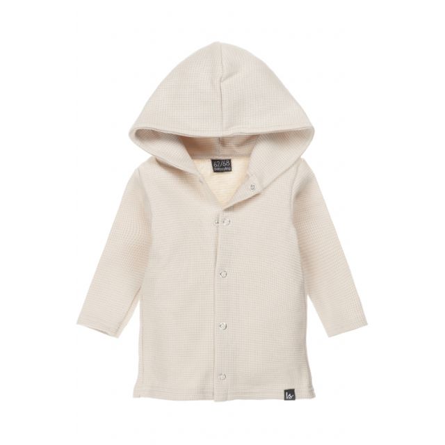 Capuchon vest wafel (sand)