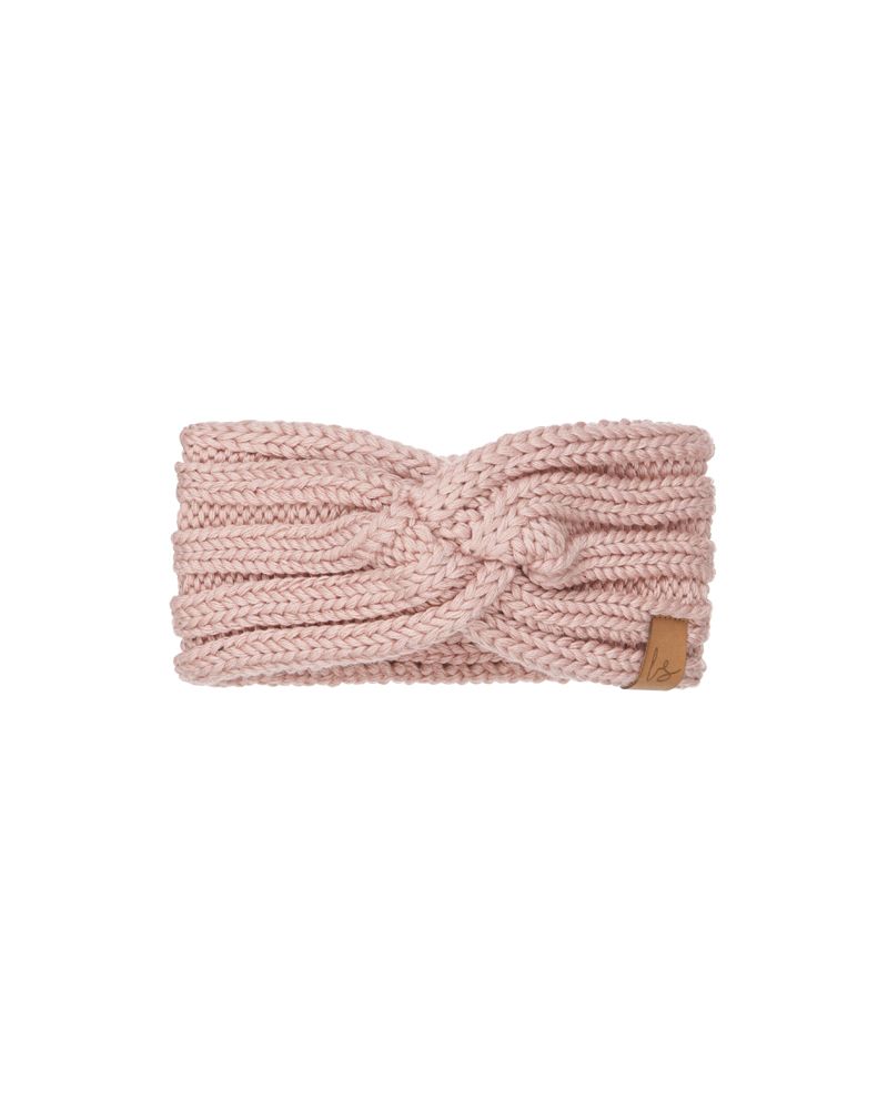Knitted oorwarmer (oud roze)