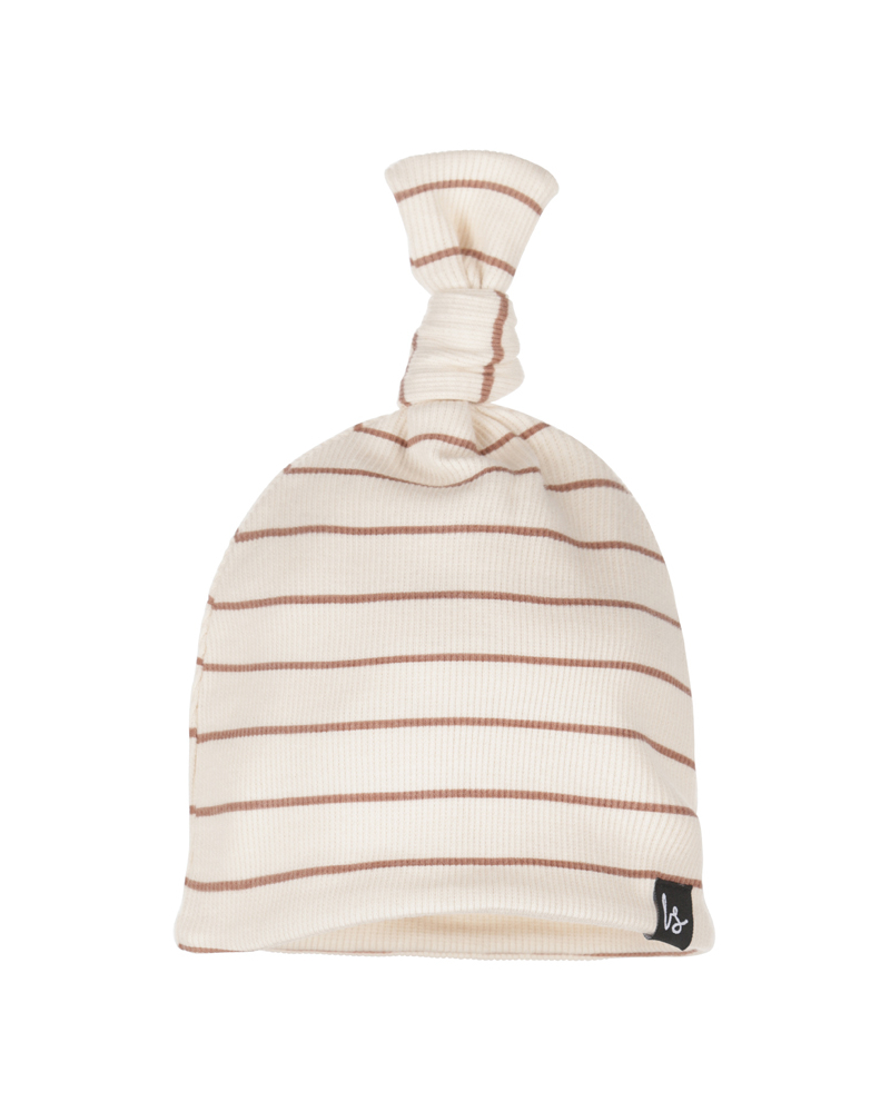 Knot mutsje stripes (sand)