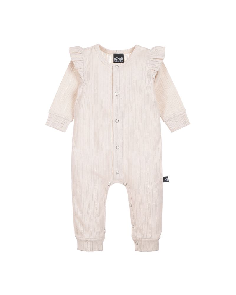 Ruffle boxpakje pointelle sand