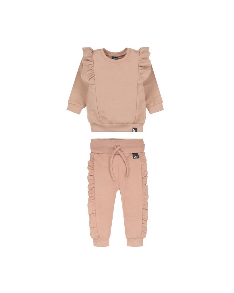 Outfit ruffle jogger set (oudroze)