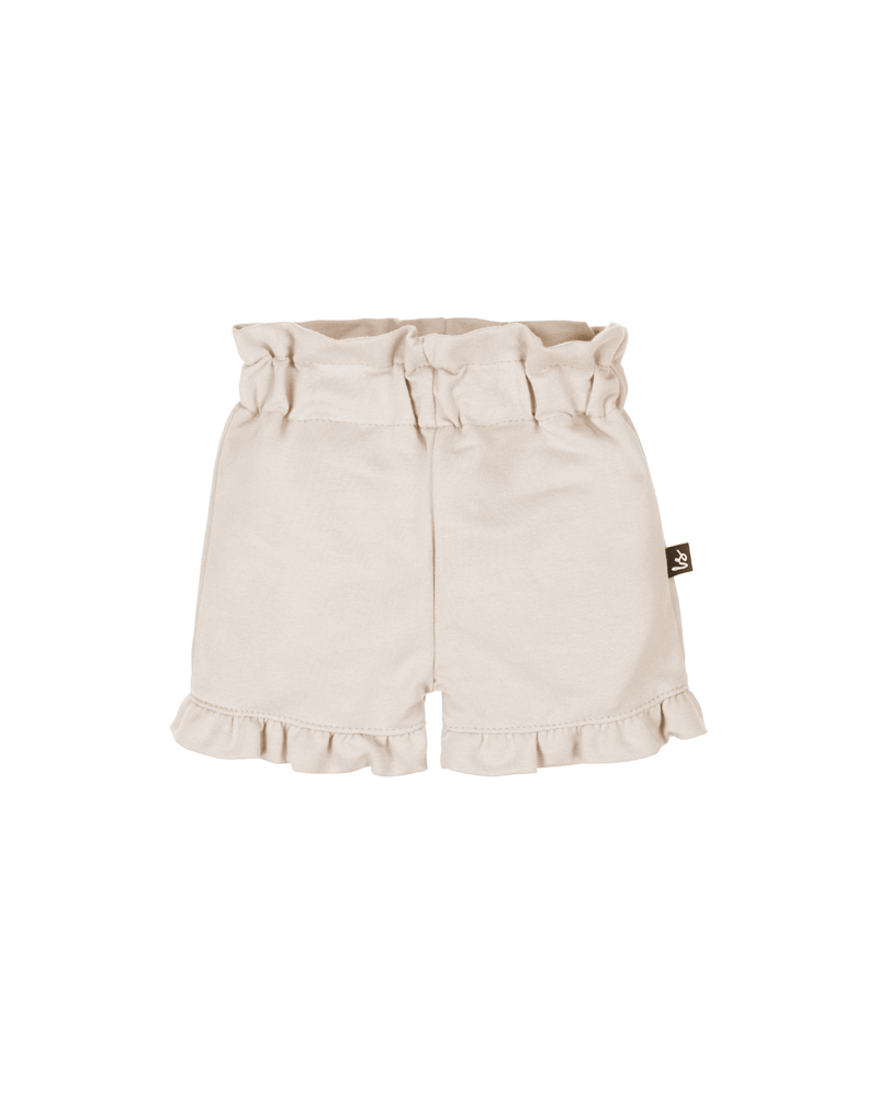 Double ruffle short sand