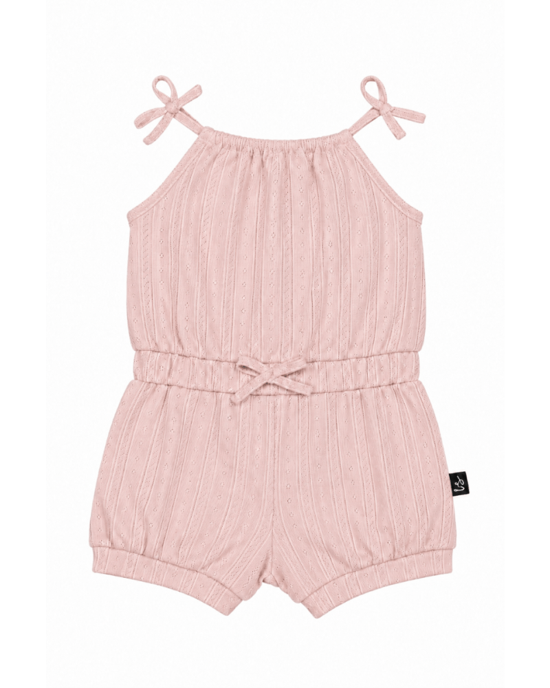 Summer onesie pointelle roze